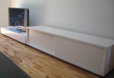 two tiered entertainment unit